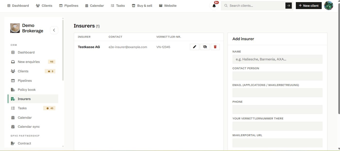 Insurers in Phi CRM